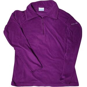 Columbia Glacial IV Medium 1/2 Zip Fleece Purple Pullover